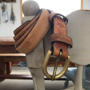 Cognac Genuine Leather Belt